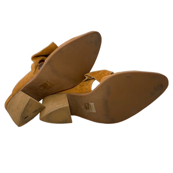 Jeffrey Campbell Cyrus Bow Mules, Mustard Yellow Suede size 8 - Picture 7 of 9